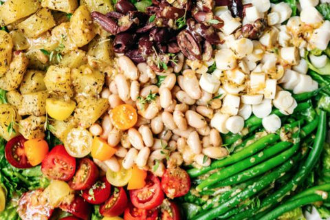 Salad Nicoise Bowl with Green Beans, Potatoes, Red Pepper, Kale, Tomatoes and White Beans (Limited Offer!)