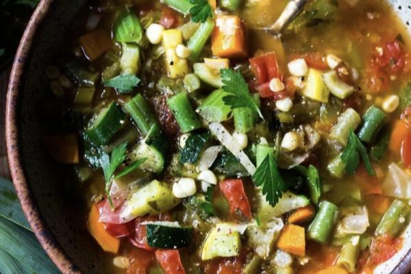 Rustic Vegetable Stew with White Beans, Kale, Broccoli, Artichokes, Green Beans and Cauliflower (Main 5)