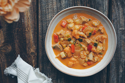 Thai Red Curry with Tofu, Broccoli, Cauliflower, Red Pepper and Zucchini (Main 3)